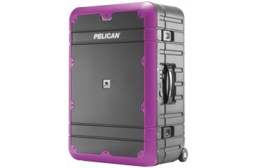 Image of Pelican EL27 Elite Weekender Luggage w/Enhanced Travel System, 22.04x14.16x9.17in, Gray/Purple, LG-EL27-GRYPUR