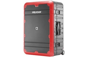 Image of Pelican EL27 Elite Weekender Luggage w/Enhanced Travel System, 22.04x14.16x9.17in, Gray/Red, LG-EL27-GRYRED