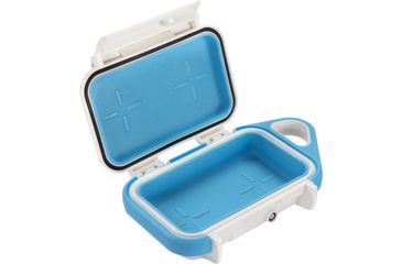 Image of Pelican Go Case G10, White/Aqua, Small, GOG100-0000-WHT