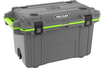 Image of Pelican IM Elite Cooler, Gray/Green, 70 QT, 70Q-1-DKGRYEGRN
