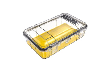 Image of Pelican M60 Micro Case, Polymer Construction, Clear Exterior, Yellow Interior Liner, 9.3x63.2, 1.05 lbs M600-0270-100
