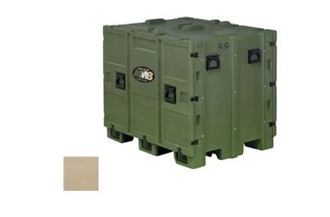 Image of Pelican 472-463L-MM08 Mobile Master Transport Case,47.8x35.4x36.6in,Black Cobalt Hardware/Shelf,Tan 472463LMM08CSH250