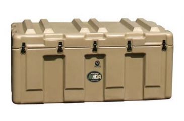 Image of Pelican 472-463L-MM24 Mobile Master Transport Case,48.62x24.62x19.67in,Black Cobalt Hardware/Empty,Tan 472463LMM24CEM250