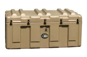 Image of Pelican 472-463L-MM24 Mobile Master Transport Case,48.62x24.62x19.67in,Stainless Steel/Empty,Tan 472463LMM24SEM250