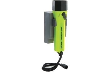 Image of Pelican StealthLite Rechargeable 2450 Submerisble Yellow Flashlight System with AC Fast Charger 2450ACF