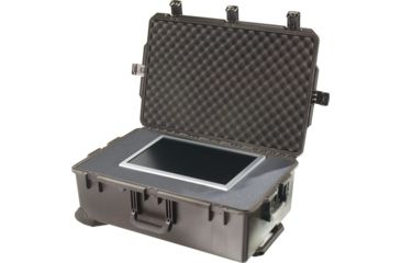 Image of Pelican Storm Cases iM2950 Dry Box w/ Wheels, 31.3x20.4x12.2in, Black, Cubed Foam iM2950-00001