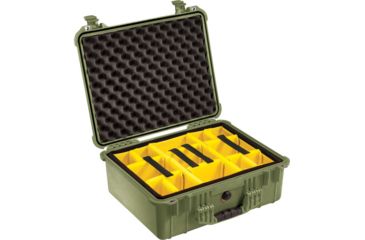 Image of Pelican Storm Cases iM2200 Case - With padded dividers 15X10.5X6.0in, OD Green, IM220030002