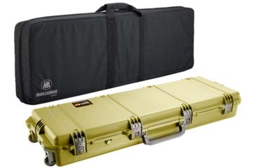 Image of Pelican Storm Cases IM3200 Case, Coyote Tan w/Black Soft-Sided Bag 472PWCDW3200COYBLK