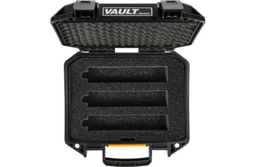 Image of Pelican V100 Vault Suppressor Case, Polymer Construction, Fits 3 Suppressors, 12.25x12.03x5.16, Black