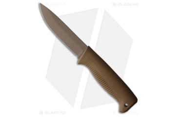 Image of Peltonen Knives M07 Ranger Puukko Fixed Blade Knife, 4.56in, Carbon Steel, Drop Point Blade, Polymer Brown Handle, Brown/Brown, 9.44in, BHQ-202264