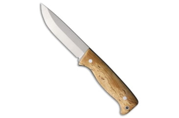 Image of Peltonen Knives Peltonen Knives M07 Ranger Pukko Fixed Blade Knife Curly Birch 4.6" Satin, Brown, 14C28N, adult, BHQ-226509