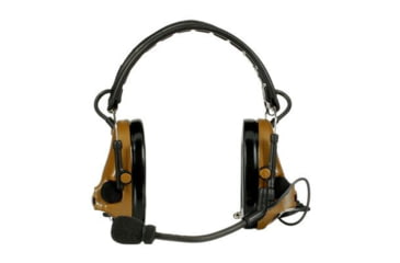 Image of PELTOR 3M PELTOR ComTac V Headset, Foldable, Dual Lead, Standard Dynamic Mic, NATO Wiring, Coyote Brown, MT20H682FB-19 CY