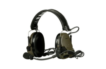 Image of PELTOR 3M PELTOR ComTac V Headset, Foldable, Dual Lead, Standard Dynamic Mic, NATO Wiring, O.D. Green, MT20H682FB-19 GN