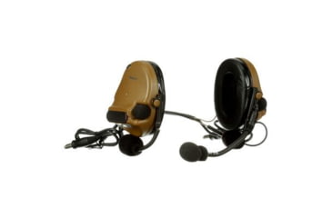 Image of PELTOR 3M PELTOR ComTac V Headset, Neckband, Dual Lead, Standard Dynamic Mic, NATO Wiring, Coyote Brown, MT20H682BB-19 CY