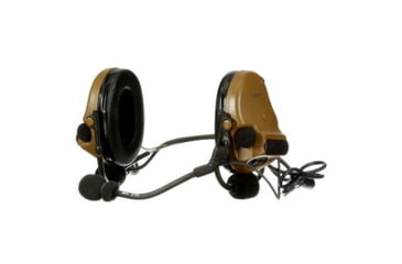 Image of PELTOR 3M PELTOR ComTac V Headset, Neckband, Dual Lead, Standard Dynamic Mic, NATO Wiring, Coyote Brown, MT20H682BB-19 CY