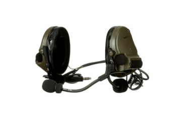 Image of PELTOR 3M PELTOR ComTac V Headset, Neckband, Dual Lead, Standard Dynamic Mic, NATO Wiring, O.D. Green, MT20H682BB-19 GN