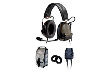 Image of Peltor ComTac III ARC Kit,Dual Comm,Coyote Brown,Gel Cushions,2 PTT,Carrying Bag,Batteries,1/case, 88081-ARC