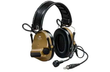 Image of PELTOR ComTac VI NIB Headset, Single DL, Headband &amp; ARC, 915 MHz, Coyote Brown, MT20H682FB-47N CYS
