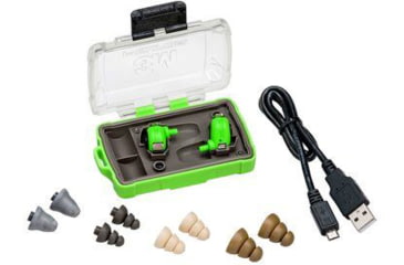 Image of Peltor EEP100 Electronic Earplugs ABS Polymer 6 DB Earbuds Green