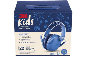 Image of Peltor PKIDSBBLU Kids Hearing Protection 22 DB Over The Head Blue Cups W/Blue H