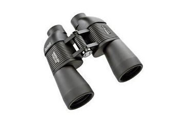 Image of Bushnell PermaFocus 12x50 Porro Prism Rubber Armored Binoculars, Black, Clam Pack, 175012c