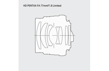 Image of Pentax HD-FA 77mm F1.8 Ltd Lens, Black, 27880