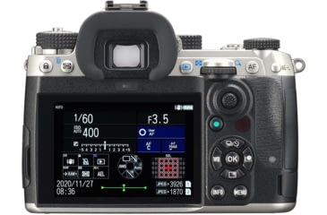 Image of Pentax K-3 Mark III Advanced APS-C Digital SLR Camera, Silver, 8.54 x 6.50 x 4.72in, 01073