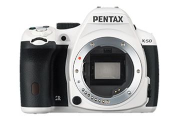 Image of Pentax K-50 Digital SLR Camera, White 10928