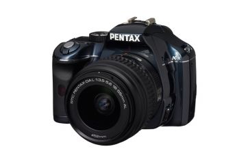 Image of Pentax K-x Digital SLR Camera with DA L 18-55 &amp; 50-200mm Lenses, Navy 17537