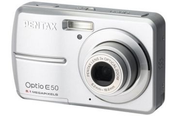 Image of Pentax Optio E50 8.0 Megapixel Digital Camera 3x Zoom 2.4in LCD 17216