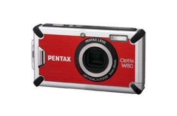 Image of Pentax Optio W80 Digital Camera, Cardinal Red 17771
