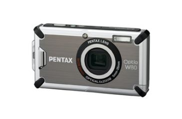 Image of Pentax Optio W80 Compact Waterproof Digital Camera, Gunmetal Gray 17731