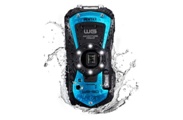 Image of Pentax WG-90 Camera, Blue, Compact, 02145