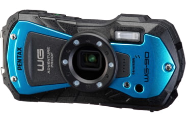 Image of Pentax WG-90 Camera, Blue, Compact, 02145