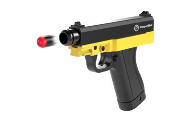 Image of PepperBall TCP Launcher Consumer Kit, Tactical Compact Pistol Launcher, Two 6-Round Magazines, Hardcase, Yellow/Black, 769-03-0212