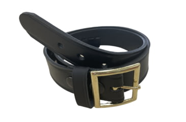 Image of Perfect Fit 1.5in Garrison Belt, Plain, Brass Plated Buckle, Black, 28in Waist, 5000-BP-28