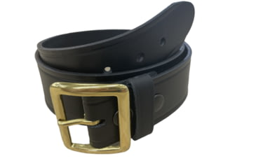 Image of Perfect Fit 1.5in Garrison Belt, Plain, Brass Buckle, Black, 28, 5000-BR-28