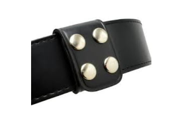 Image of Perfect Fit 1.75in Double Belt Keeper, Plain, Chrome Snap, Black, 204-CH