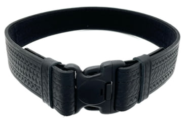 Image of Perfect Fit 4 Stitch Duty Belt w/ Full Hook Lining &amp; Cop Lock Buckle, Basket Weave, Black, Large, 8004-BW-LG