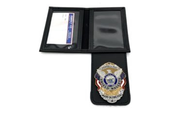 Image of Dress Leather Double ID Case w/ Badge Flap - 2.75''x4.25''