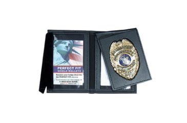 Image of Dress Leather Flip Out Badge &amp; Double ID Case - 3.25''x5.00''