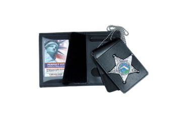 Image of Four in One Dress Leather Badge &amp; ID Case w/ chain - 3.25''x5.00''