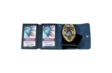 Image of Non Recessed Badge &amp; Double ID Case w/ Snap Closure - 3.25''x4.25''