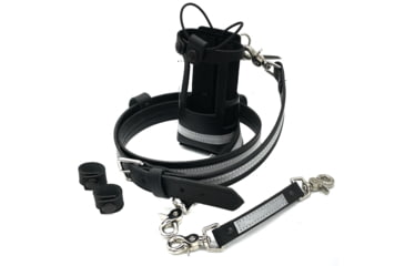 Image of Reflective Firefighter Radio Holder w/ Beltslide, D-Rings &amp; Black Snaps Bundle
