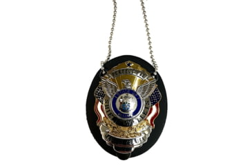 Image of Universal Oval Badge Clip w/ Snap &amp; Chain
