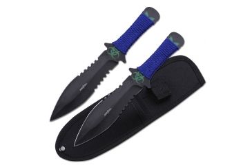 Image of Perfect Point Tactical, 7.5in, Stainless Steel Blade, Blue Cord Wrapped Stainless Steel Handle PP-098-2BL