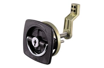 Image of Perko Black Flush Lock - 2.5" x 2.5" w/Offset Cam Bar &amp; Flexible Polymer Strike 73257
