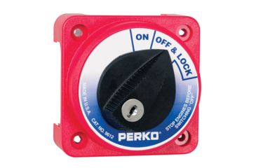 Image of Perko Compact Medium Duty Main Battery Disconnect Switch w/Key Lock 9612DP 33124