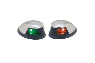 Image of Perko Horizontal Mount Side Lights, Chrome Plated Zinc, Pair, Red/Green, 0648DP0CHR