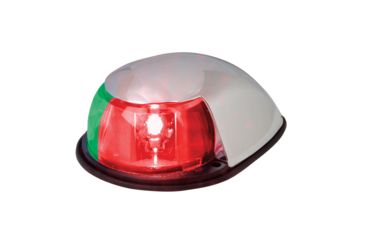 Image of Perko LED Bi-Color Bow Light - Red/Green - 12V - Chrome Plated Housing 33098